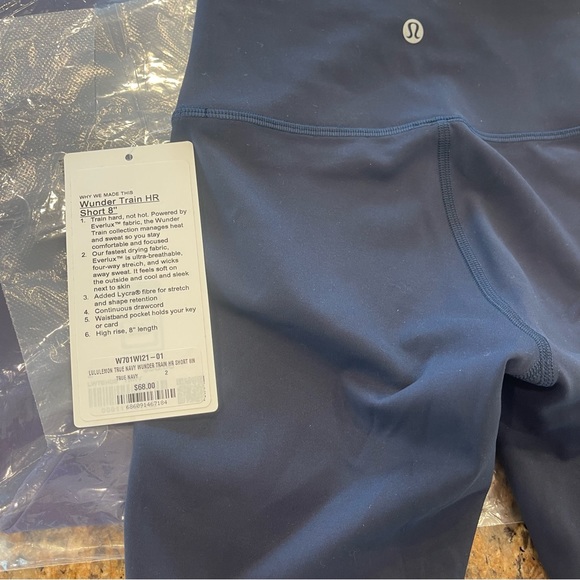 NWT Lululemon Wunder Train High Rise Short 8" true navy blue - Picture 12 of 16